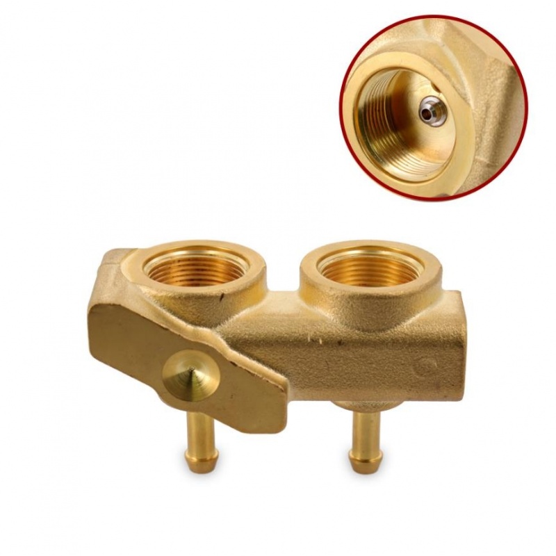 25021426C 2 way block with stainless steel inserts