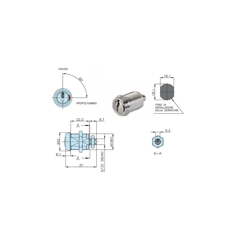 U0000136118 LOCK RIELDA Mod.567
